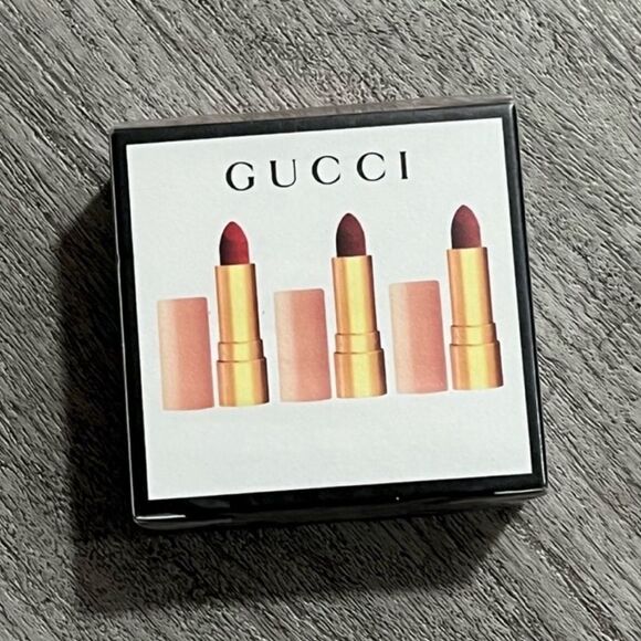 GUCCI Mini Matte Lipstick Set - Luxe 3-Piece Collection - Picture 16 of 17